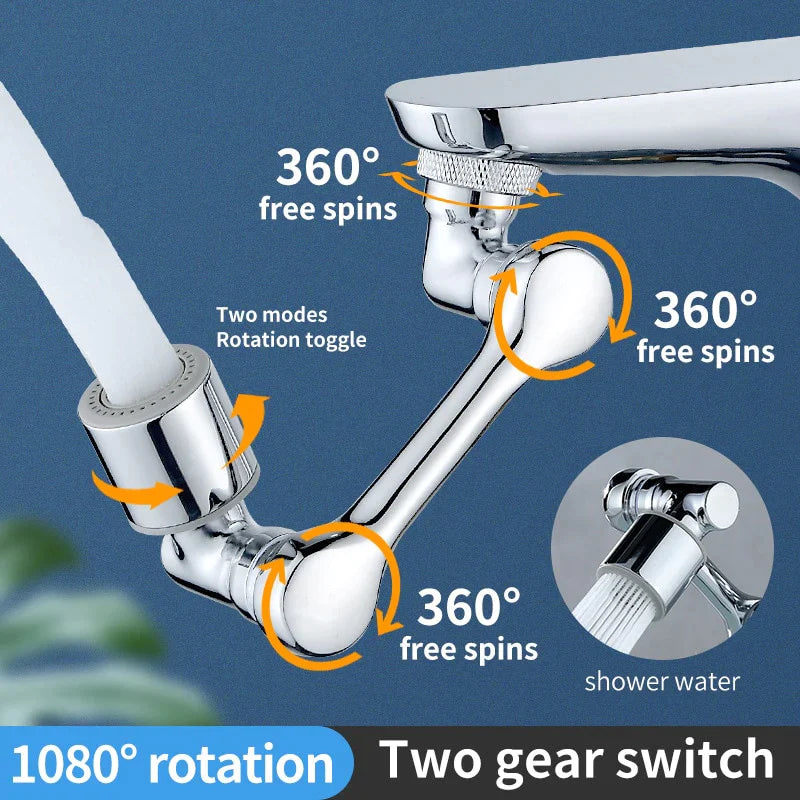 The  FlowJet™| 1080° Robotic Arm Swivel Faucet Extension